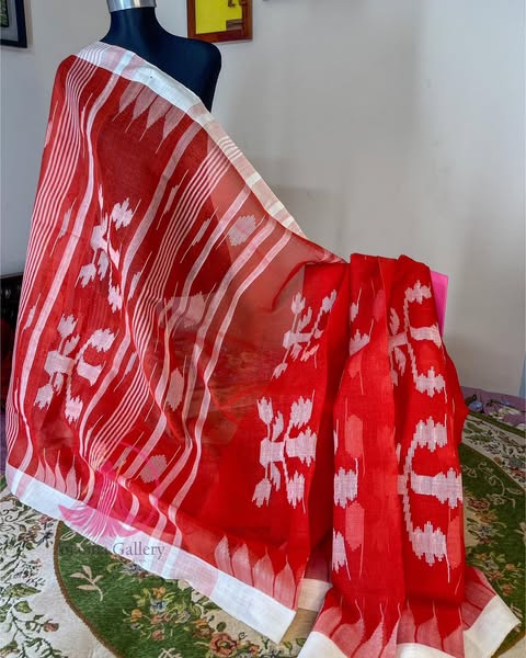 Red Desire Monipuri Saree - Image 3